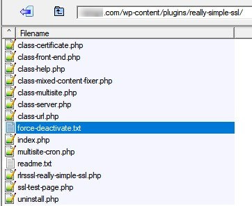 Really Simple SSLを停止解除しhttpに戻す