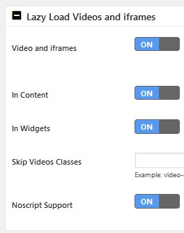 a3 Lazy Loadの設定 Lazy load videos and ifames