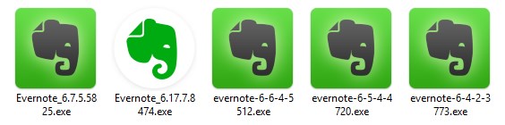 古いバージョンのEvernote