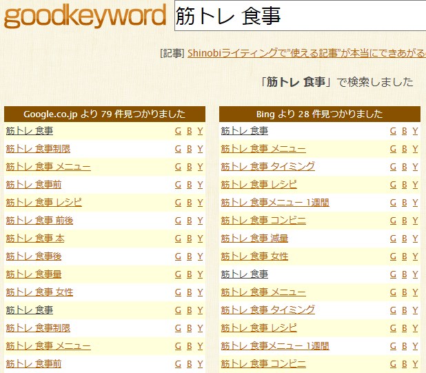 キーワードでネタを出す2
