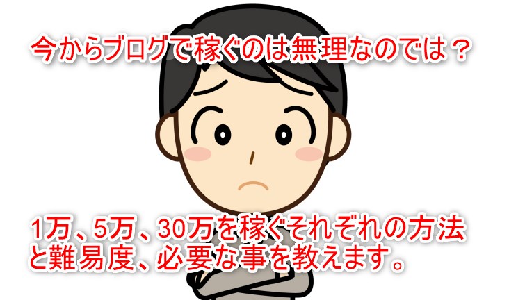 今からブログで稼ぐのは無理なのでは？