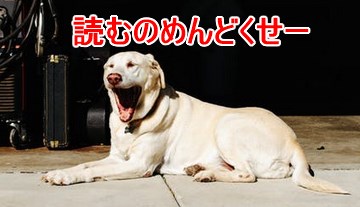 読むのめんどくせー