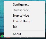 Sercoscope manager タスクバー